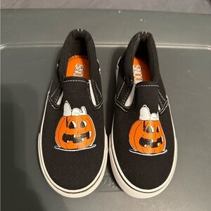 Peanuts Black and Orange Pumpkin Sneakers